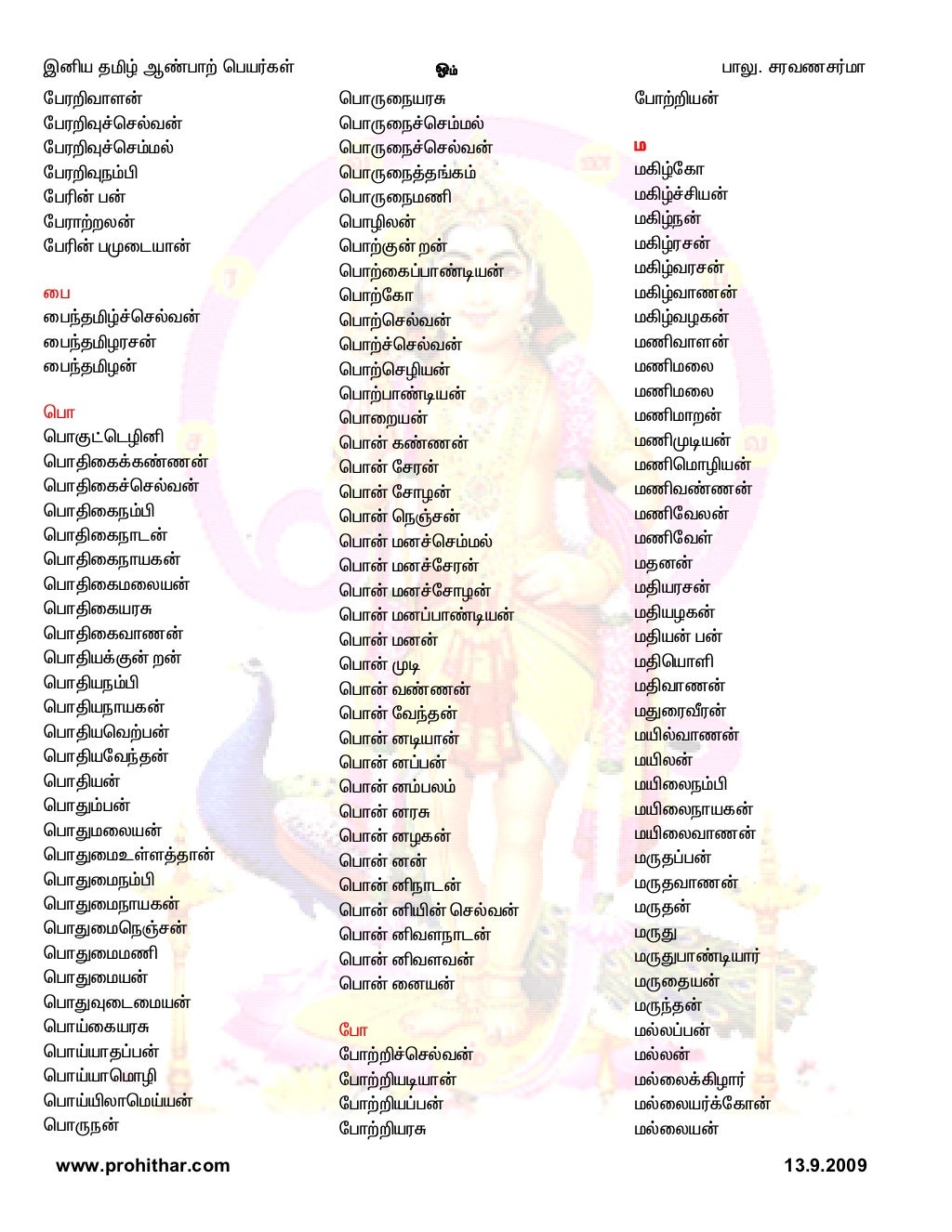 vetrimaran name meaning in tamil