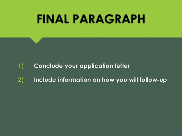 job application letter