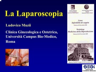 La Laparoscopia
Ludovico Muzii
Clinica Ginecologica e Ostetrica,
Università Campus Bio-Medico,
Roma
 