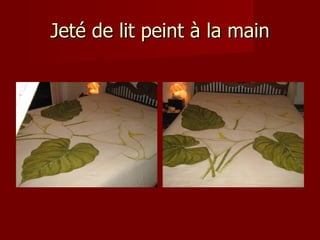 Jeté de lit peint à la main 