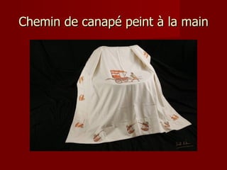 Chemin de canapé peint à la main 