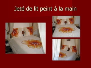 Jeté de lit peint à la main 