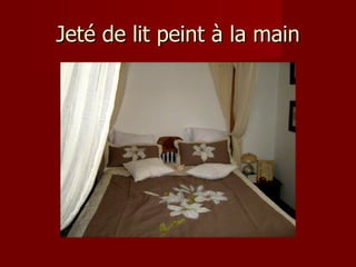Jeté de lit peint à la main 