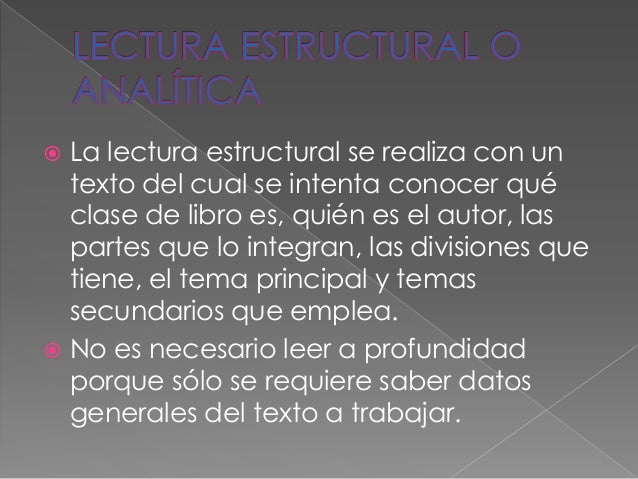 La lectura de estudio y sus etapas