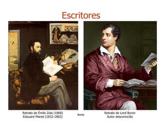 Escritores




Retrato de Émile Zola (1868)   Barés
                                        Retrato de Lord Byron   Barés
...