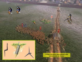 Puntas de hierro para stimuli y lilia encontradas en Alesia. 