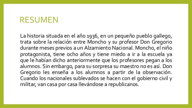 la lengua de las mariposas essays La intolerancia, las denuncias el el odio entre los aldeanos transforma un ambiente pacífico en un estado de guerra cuando don gregorio es detenido, el chico se ve acorralado entre el instinto de conservación y lo que su querido maestro le ha inculcado. la lengua de las mariposas essays La intolerancia, las denuncias el el odio entre los aldeanos transforma un ambiente pacífico en un estado de guerra cuando don gregorio es detenido, el chico se ve acorralado entre el instinto de conservación y lo que su querido maestro le ha inculcado.