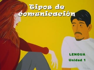 El diálogoEl diálogo
Tipos deTipos de
comunicacióncomunicación
LENGUA
Unidad 1
 