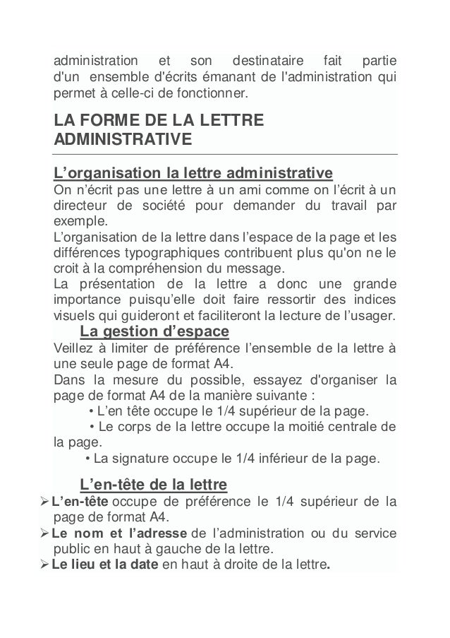 Correspondance administrative pdf