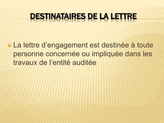 La lettre d'engagement
