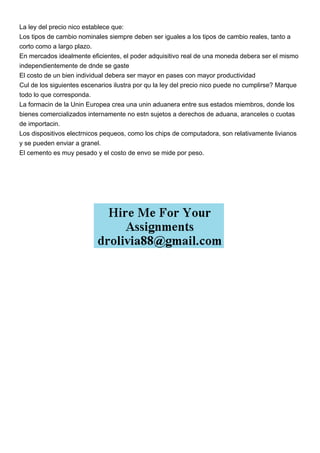 La ley del precio nico establece que Los tipos de cambio .pdf