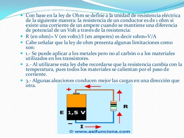 La ley de ohm......
