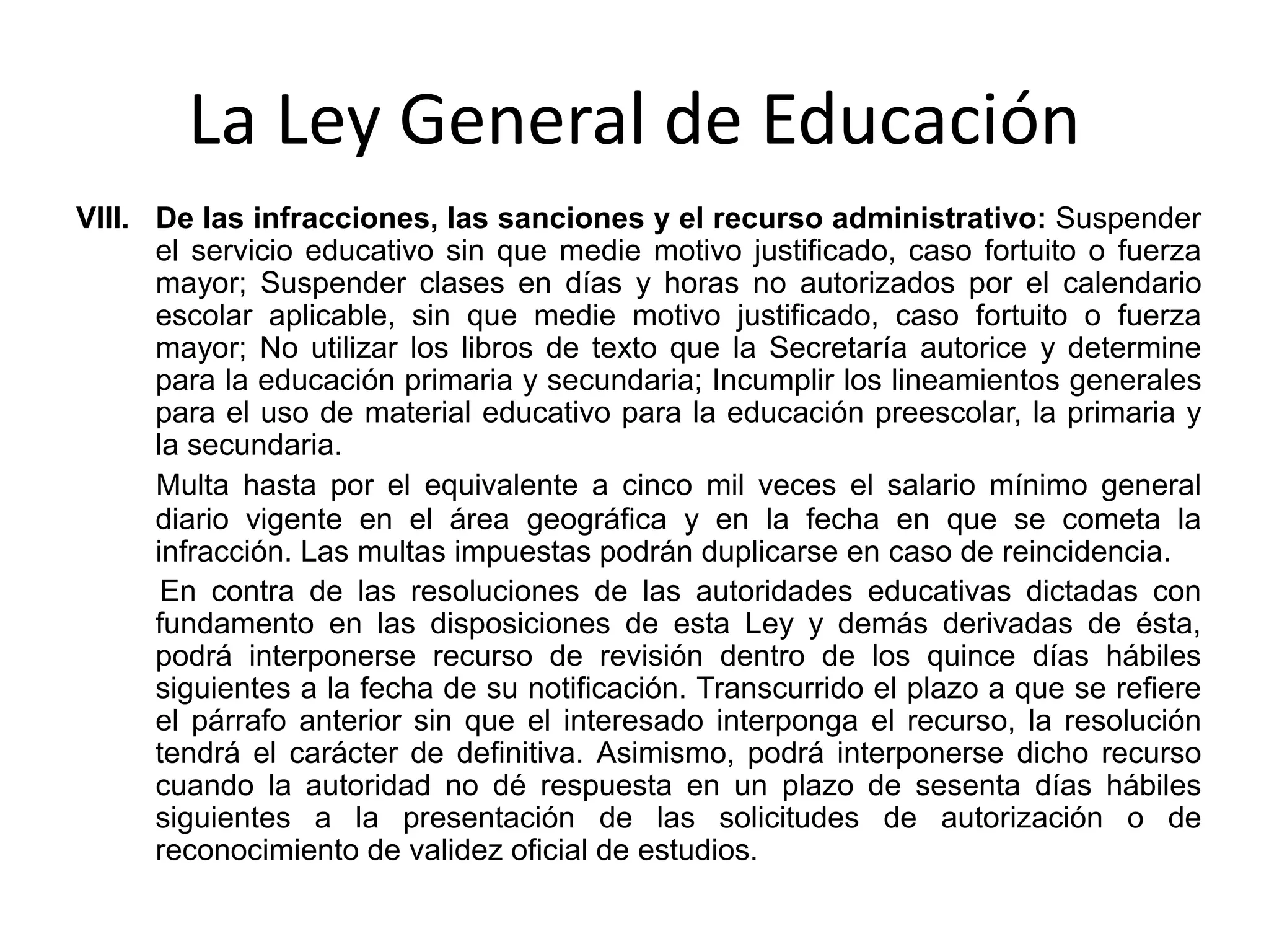 La ley general de educación | PPTX