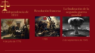 La independencia de
La independencia de
EEUU
EEUU
Revolución francesa
Revolución francesa
La finalización de la
La finaliz...