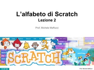 CC-BY-SA Prof. Michele Maffucci
L’alfabeto di Scratch
Lezione 2
Prof. Michele Maffucci
 