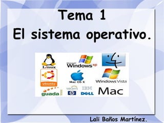 Tema 1 El sistema operativo.     Lali Baños Martínez.  