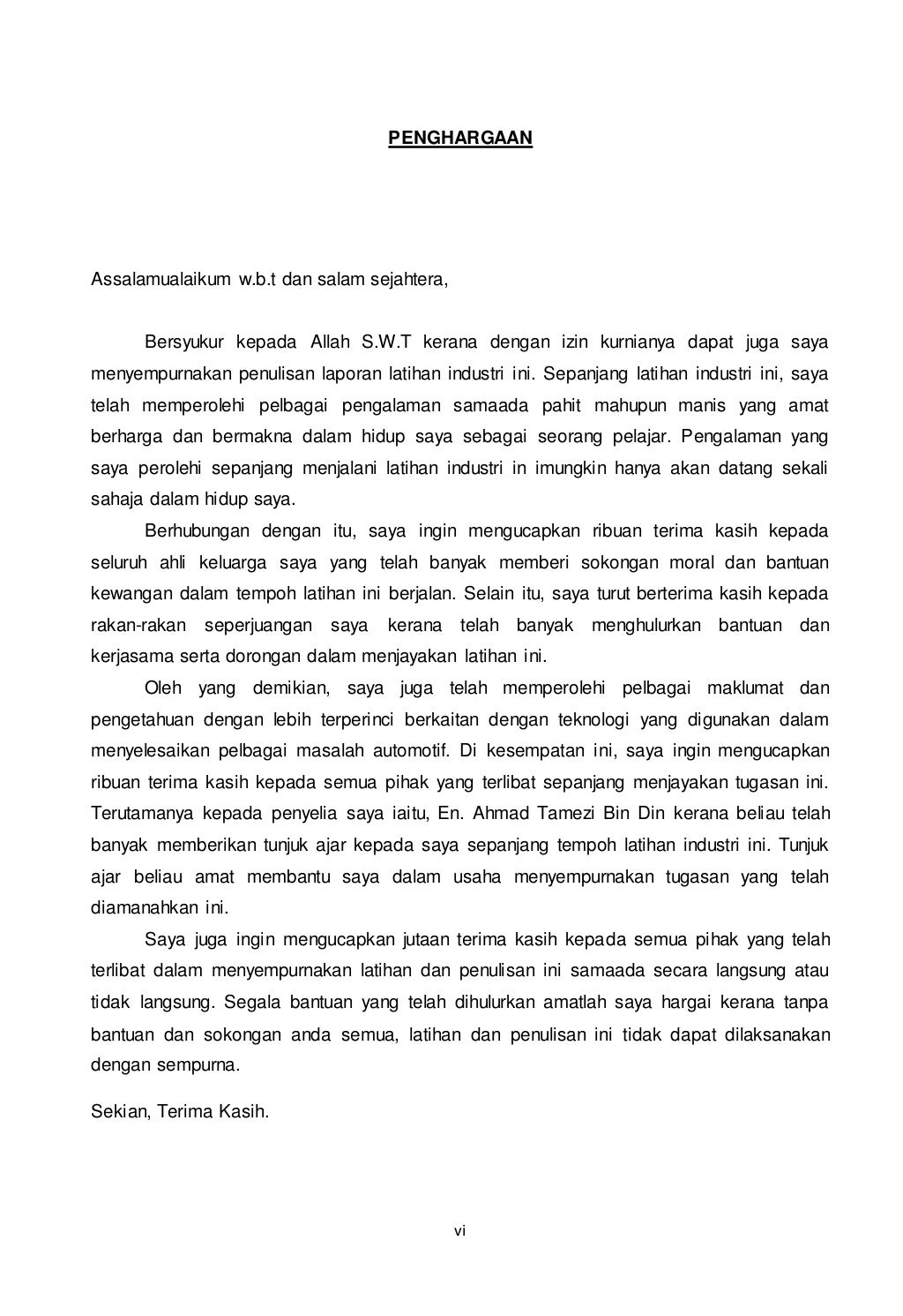 Laporan Akhir Latihan Industri