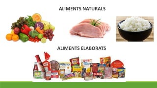 ALIMENTS NATURALS
ALIMENTS ELABORATS
 