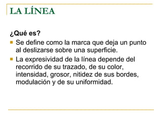 La linea y el punto como elem. básicos | PPT