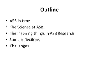 Science at ASB Partnership: Reflections from young scientists
