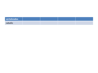 vertebrados
caballo
 
