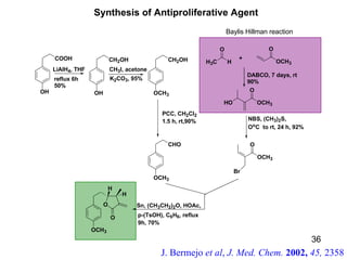 J. Bermejo  et al ,  J. Med. Chem.  2002,  45,  2358 Synthesis of Antiproliferative Agent 36 Baylis Hillman reaction 