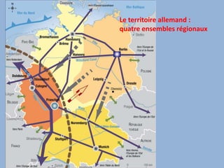 Le territoire allemand : quatre ensembles régionaux