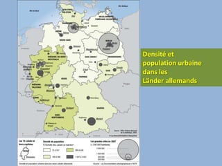 Densité et population urbaine dans les Länder allemands