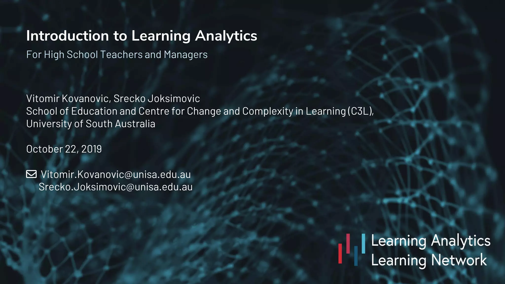 Introduction to Learning Analytics
 