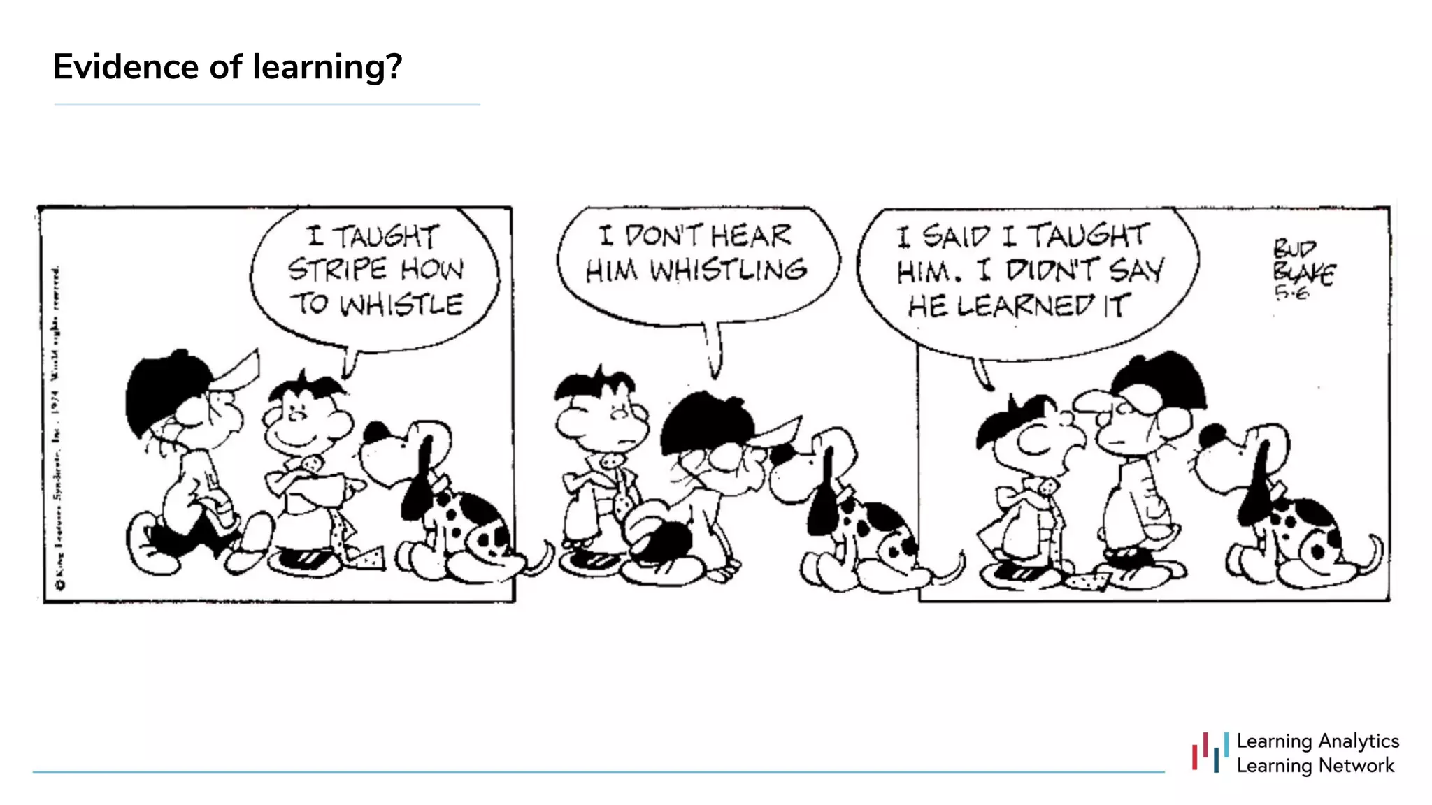 Evidence of learning?
 