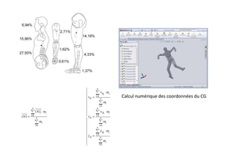 Calcul	
  numérique	
  des	
  coordonnées	
  du	
  CG	
  
 