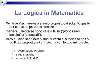 La logica nella matematica 4 slide | PPT