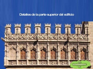Detalles de la parte superior del edificio 
