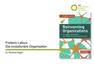 www.osb-i.com
Frederic Laloux:
Die evolutionäre Organisation
Dr. Reinhart Nagel
 