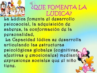 LA LUDICA COMO EXPERIENCIA CULTURAL | PPT