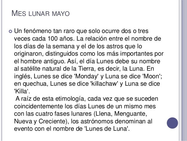 Lunar En Ingles Como Se Dice