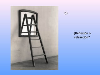 b)

¿Reflexión o
refracción?

 