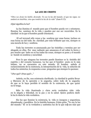 La luz de cristo | DOCX