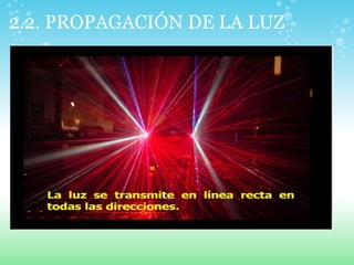 2.2. PROPAGACIÓN DE LA LUZ
 