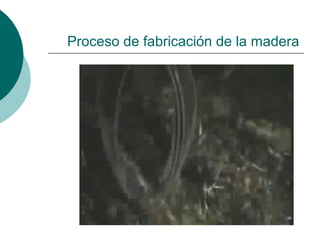Proceso de fabricación de la madera
 