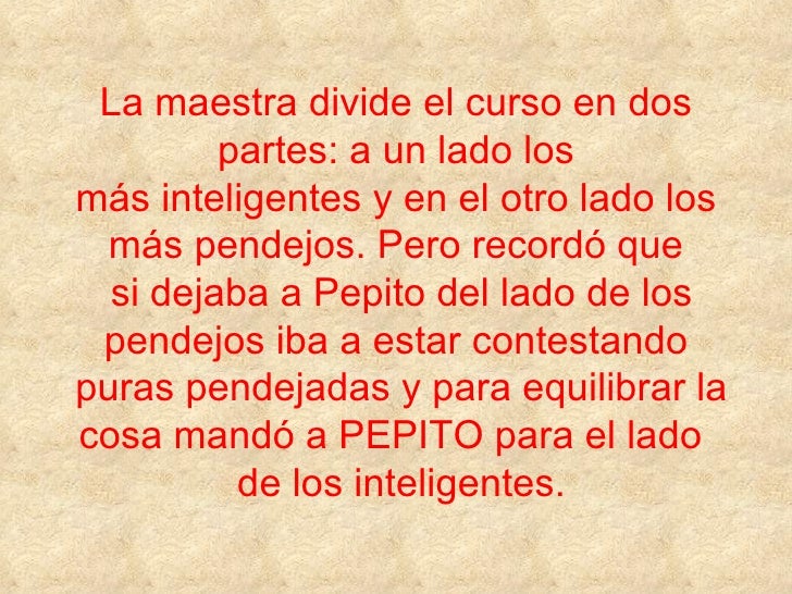 La Maestra Divide El Curso En Dospartes