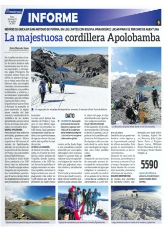 La majestuosa cordillera Apolobamba 