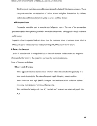 Application of Composite Material in Aerospace Industry | DOC