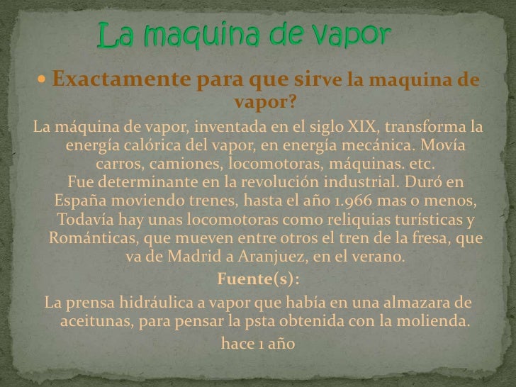 La Maquina De Vapor