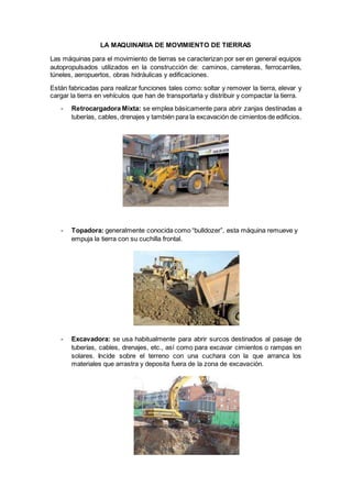 La maquinaria de movimiento de tierras | PDF