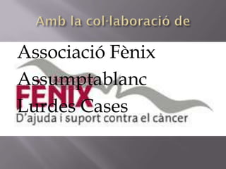 Associació Fènix
Assumptablanc
Lurdes Cases
 