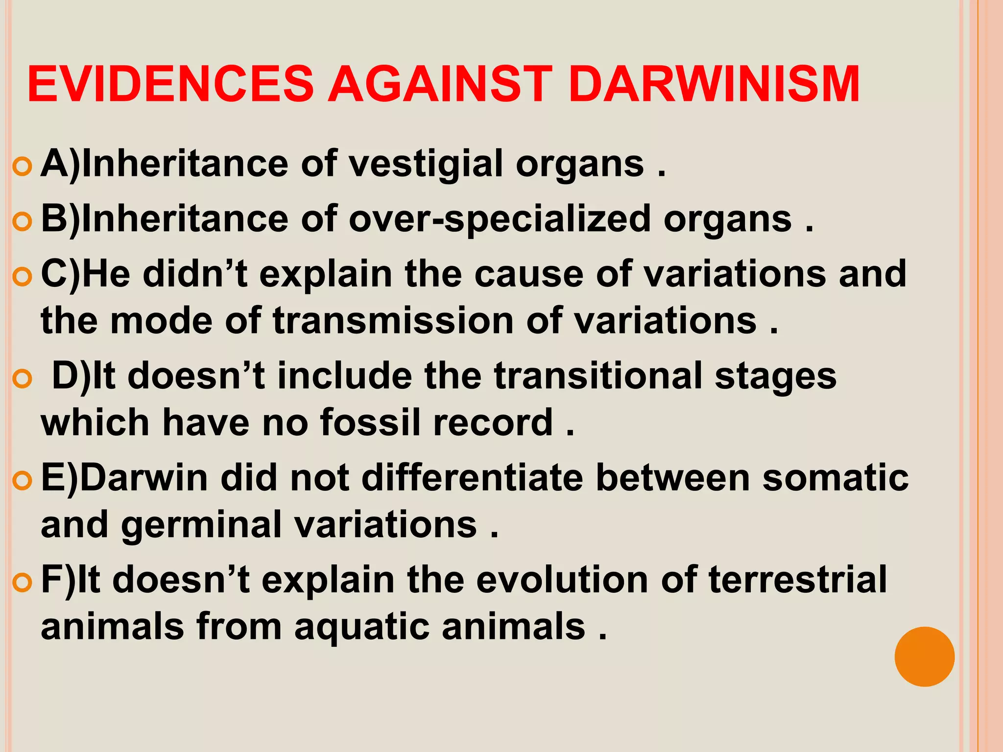 Theory of evolution : Lamarck and darwin | PPTX