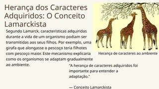 Lamarckismo: A Teoria da Herança dos Caracteres Adquiridos e sua ...