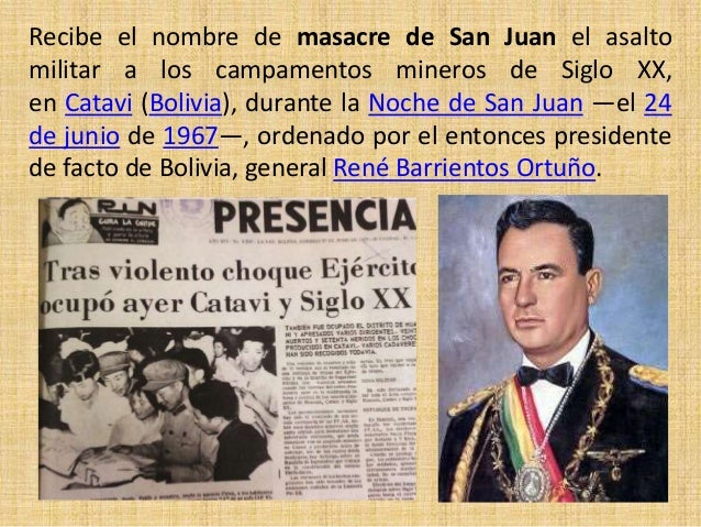 La masacre de San Juan en Bolivia