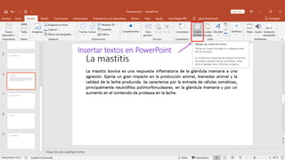 Insertar textos en PowerPoint
 